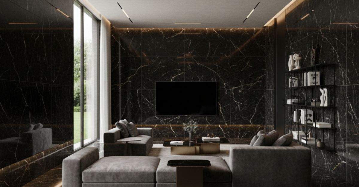 Black Marble Tiles: Nero Marquina, Luxury Design & Maintenance Tips - TILES Paradise