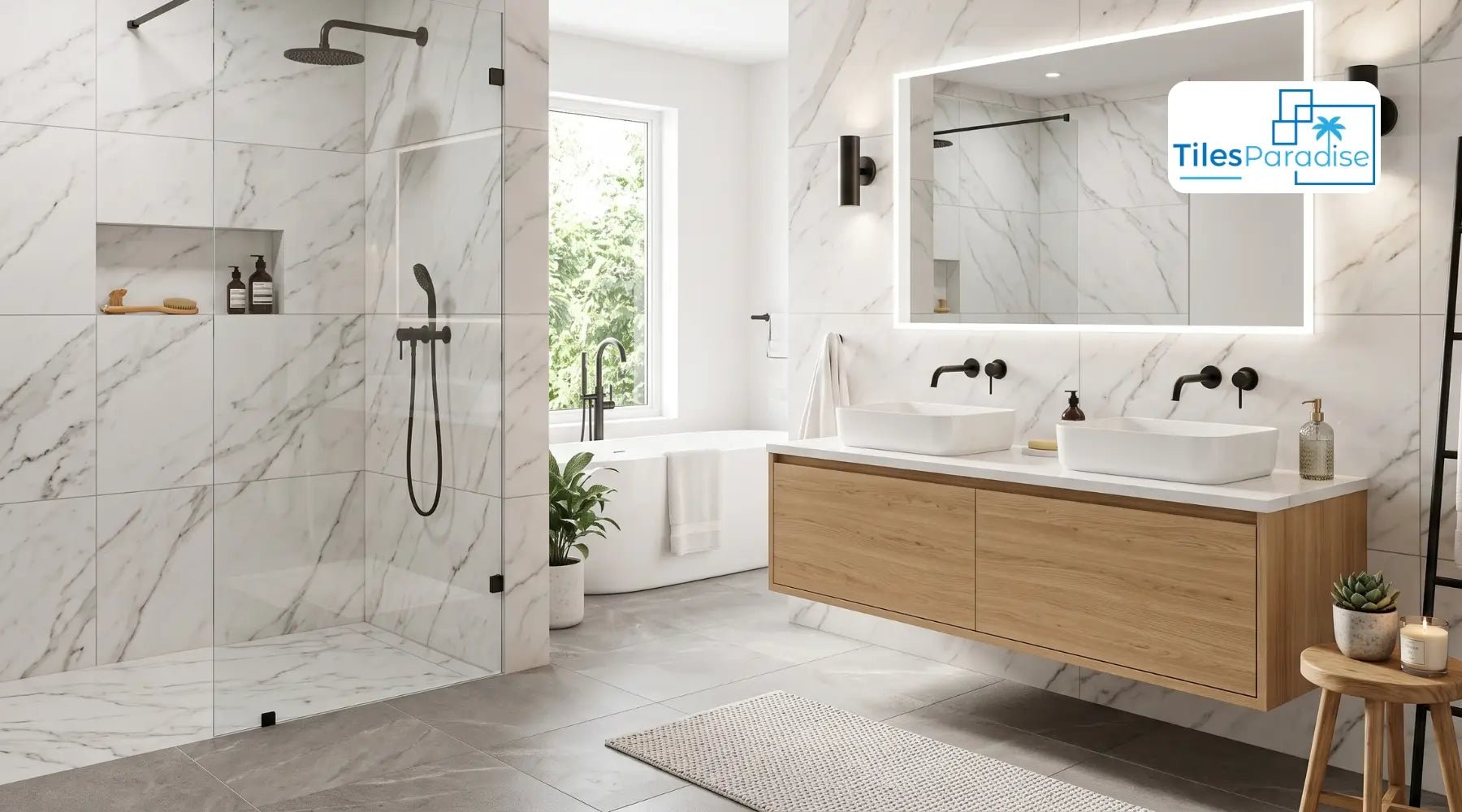 Marble Wall Tiles: Substrate Weight Limits, Waterproofing, and Installation Guidelines - TILES Paradise
