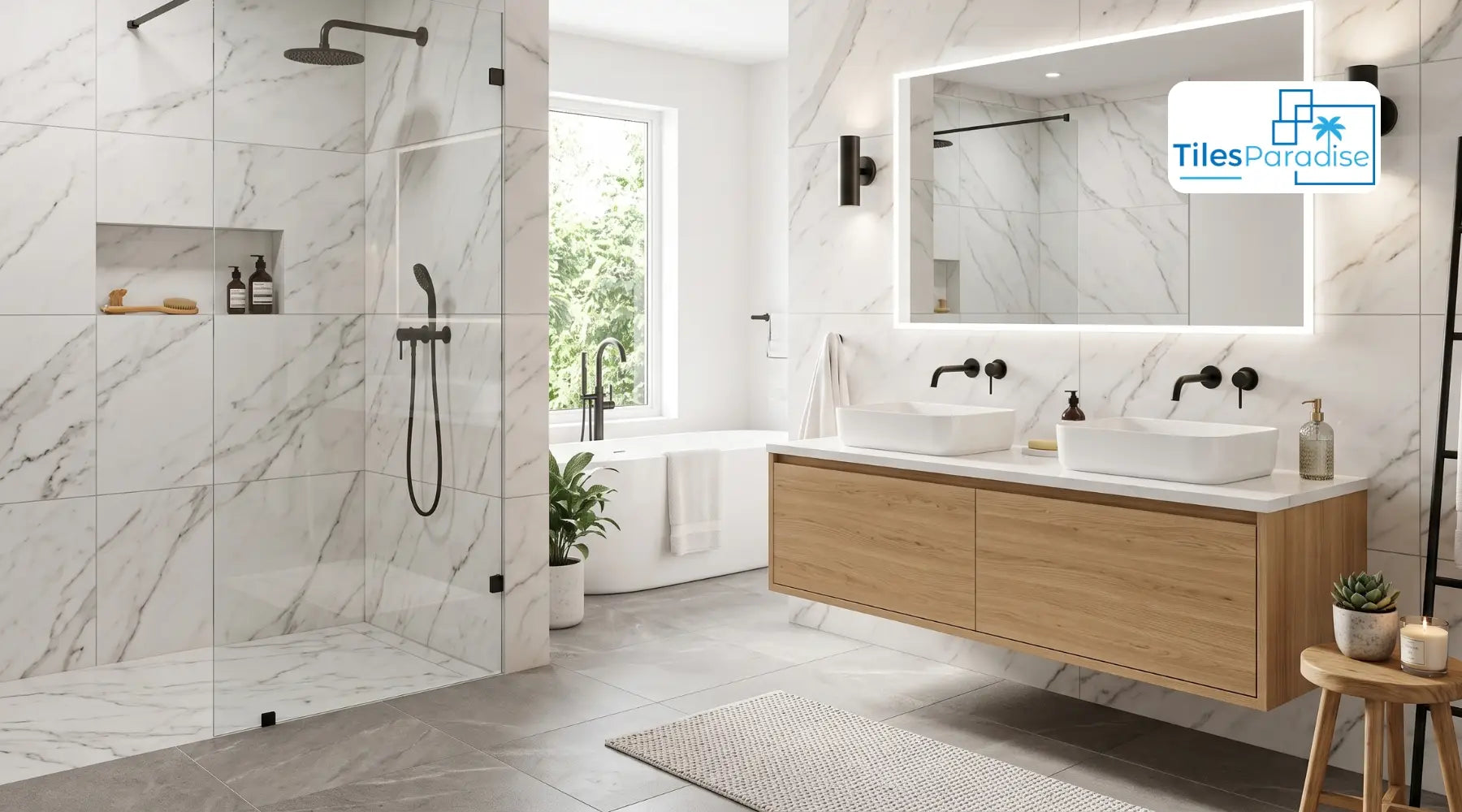 Maximum weight limit for marble wall tiles on plasterboard in wet rooms