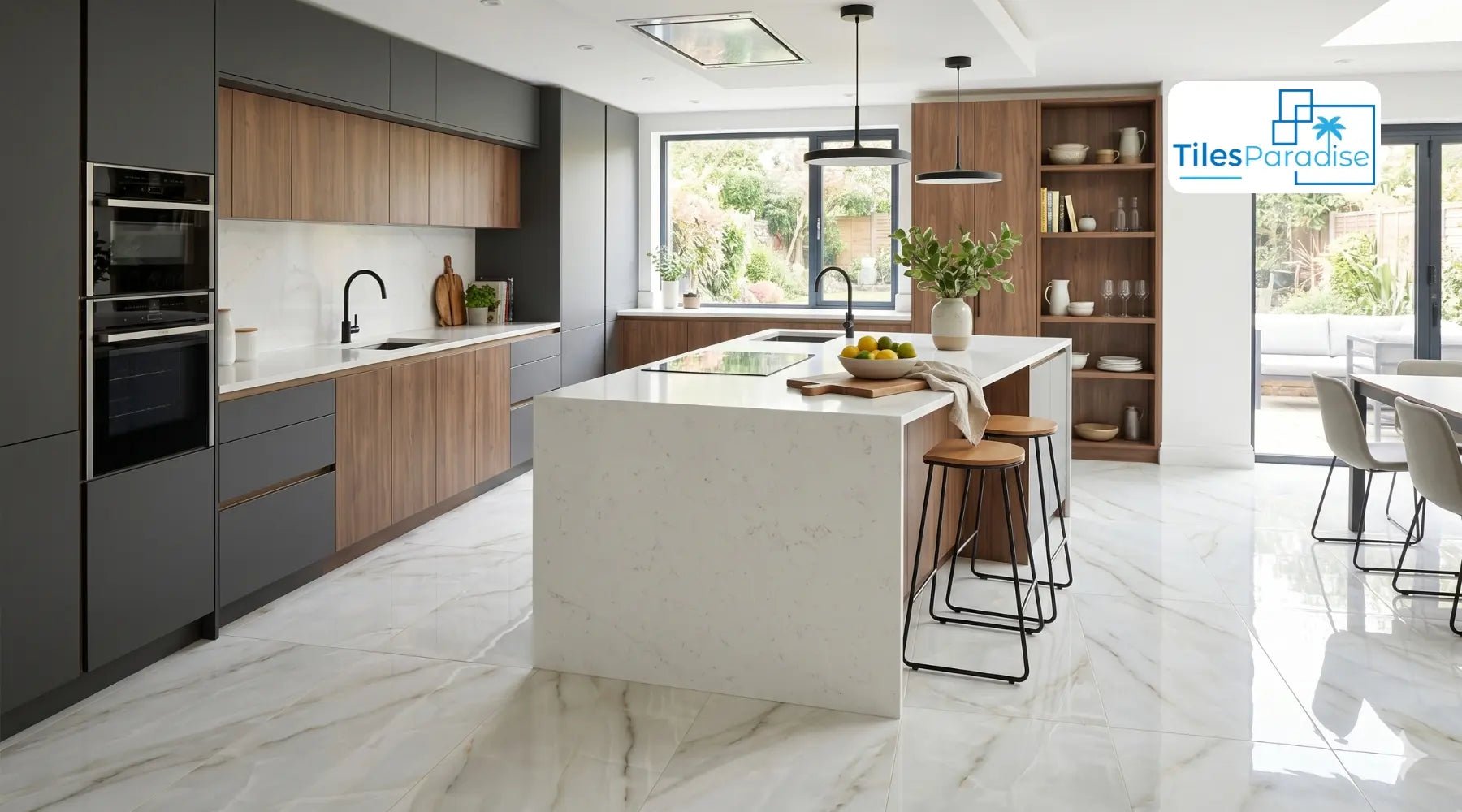 Onyx Effect Kitchen Tiles: Porcelain Composition Attributes, Splashback Heat Resistance, and Maintenance - TILES Paradise
