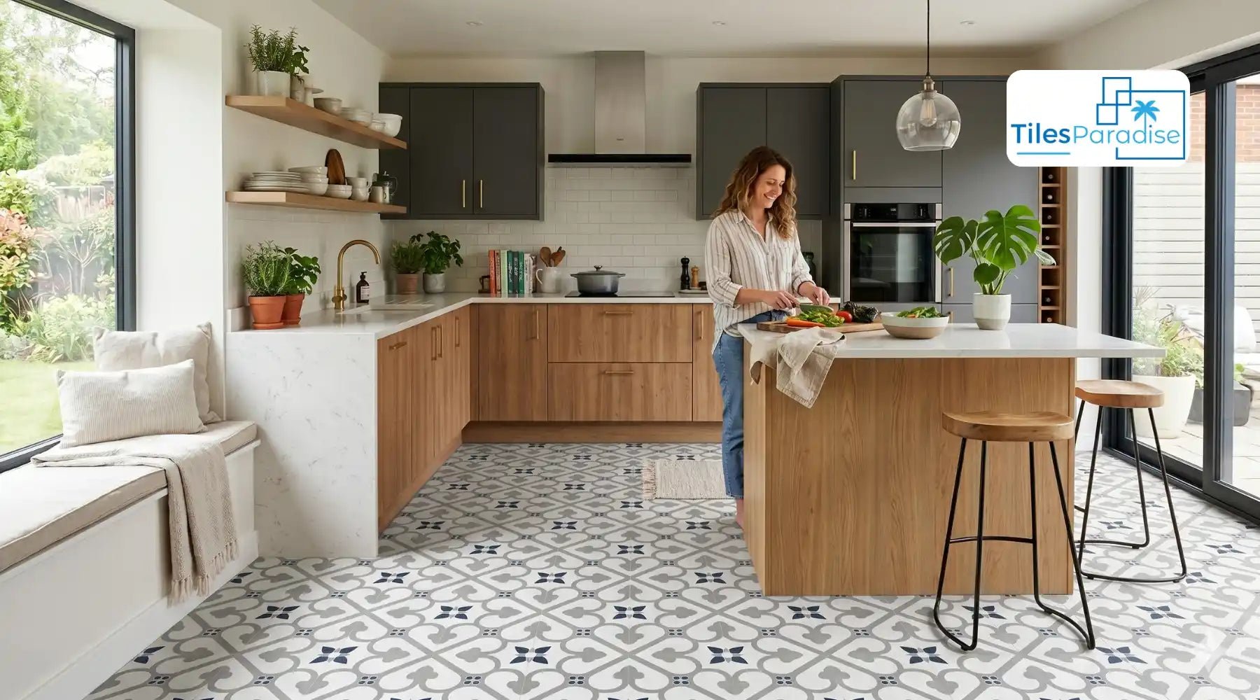 White Glazed Ceramic Kitchen Wall Tiles: Sizes, Finishes, and Layout Patterns That Make Small Kitchens Look Bigger - TILES Paradise
