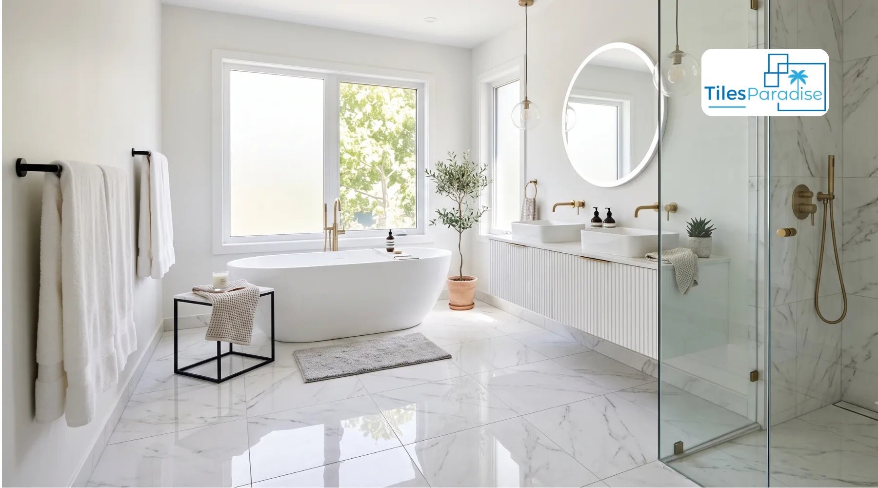 White Marble Bathroom Tiles: Material Comparisons, Slip Resistance, and Maintenance Requirements - TILES Paradise