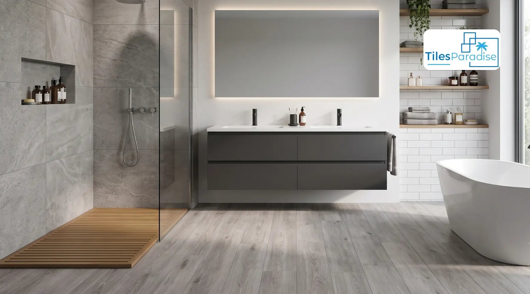 Wood Effect Floor Tiles: Porcelain & Ceramic Planks in Oak and Grey Tones, Matt & Anti-Slip Finishes, for Kitchens and Bathrooms - TILES Paradise