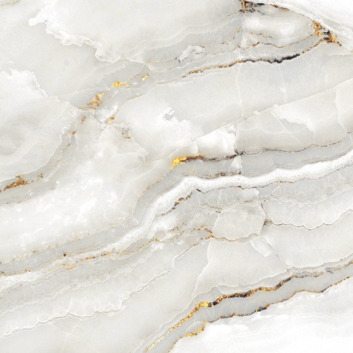 60 sqm pallet Deal Aurora Onyx Gold Glossy Porcelain Tiles 60x60cm Wall & Floor Tile - TILES Paradise
