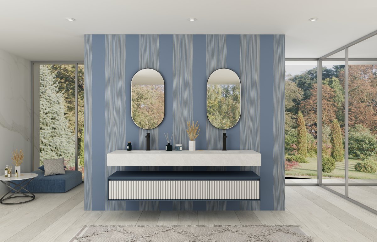 900x500mm Oval Matt Black Illuminated Dimmable LED Bathroom Mirror – Pill Mirror, Front - Lit Tri - Light & Anti - Fog | Lumora - TILES Paradise
