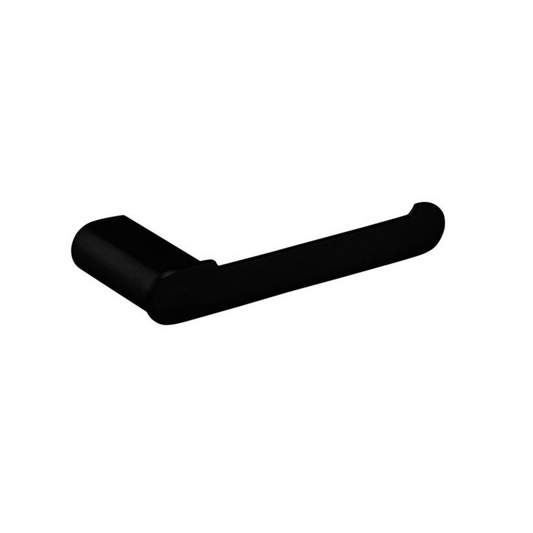 Oriana matt black round toilet roll holder