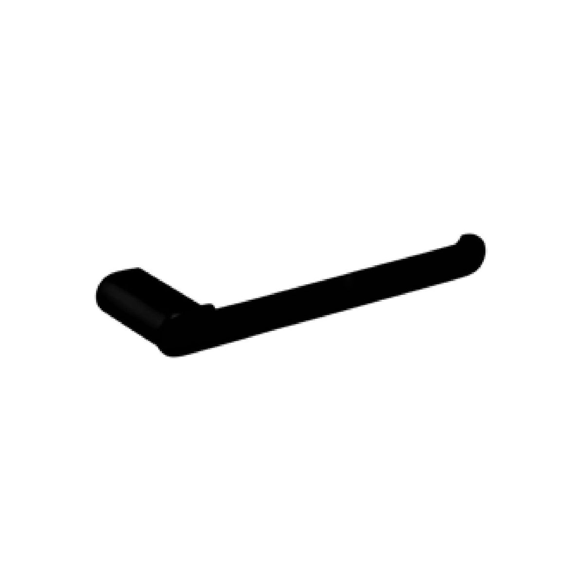 Oriana matt black round wall mounted towel bar