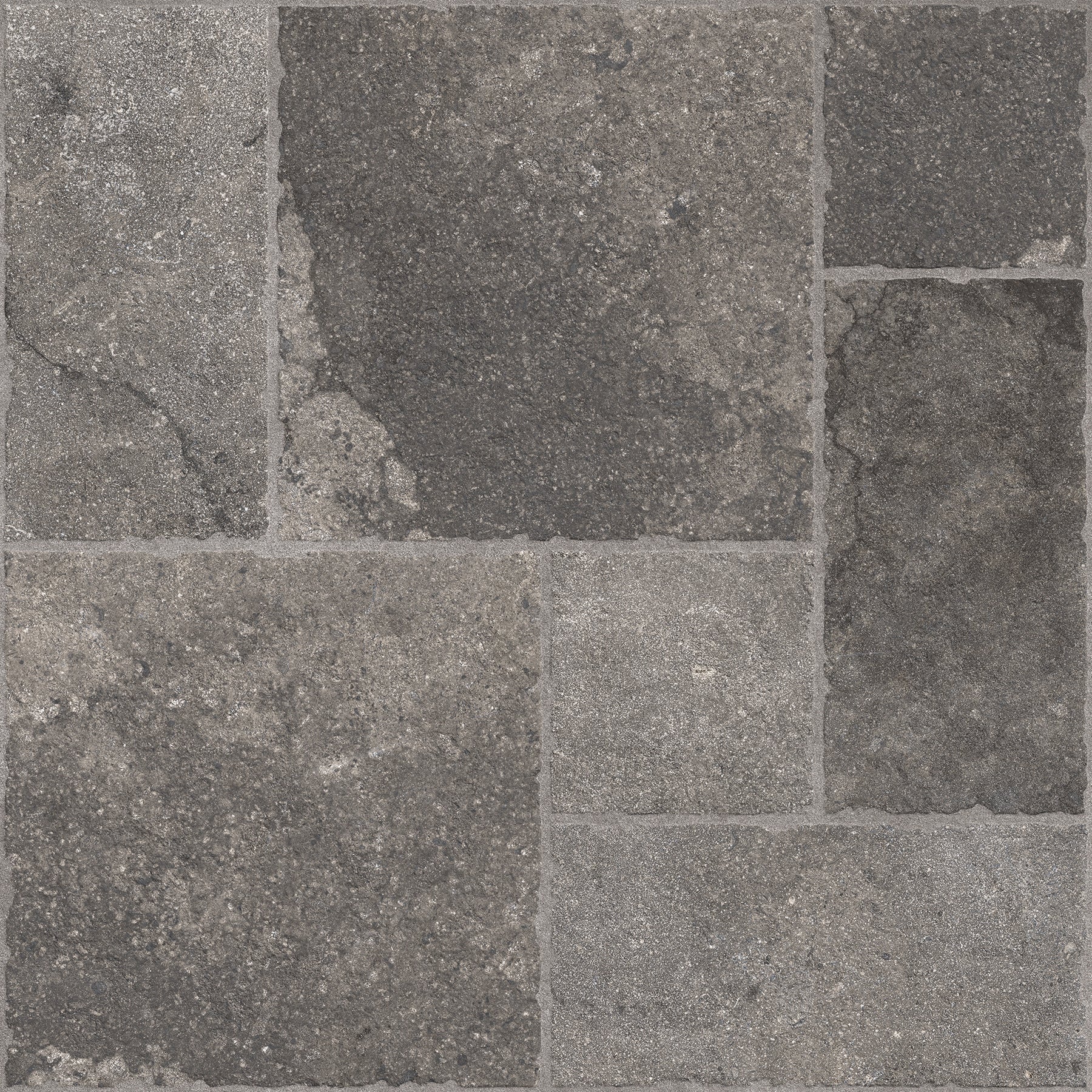 Black Flagstone Effect Matt Porcelain Floor Tile 60x60cm Multi Format Stone Pattern UK