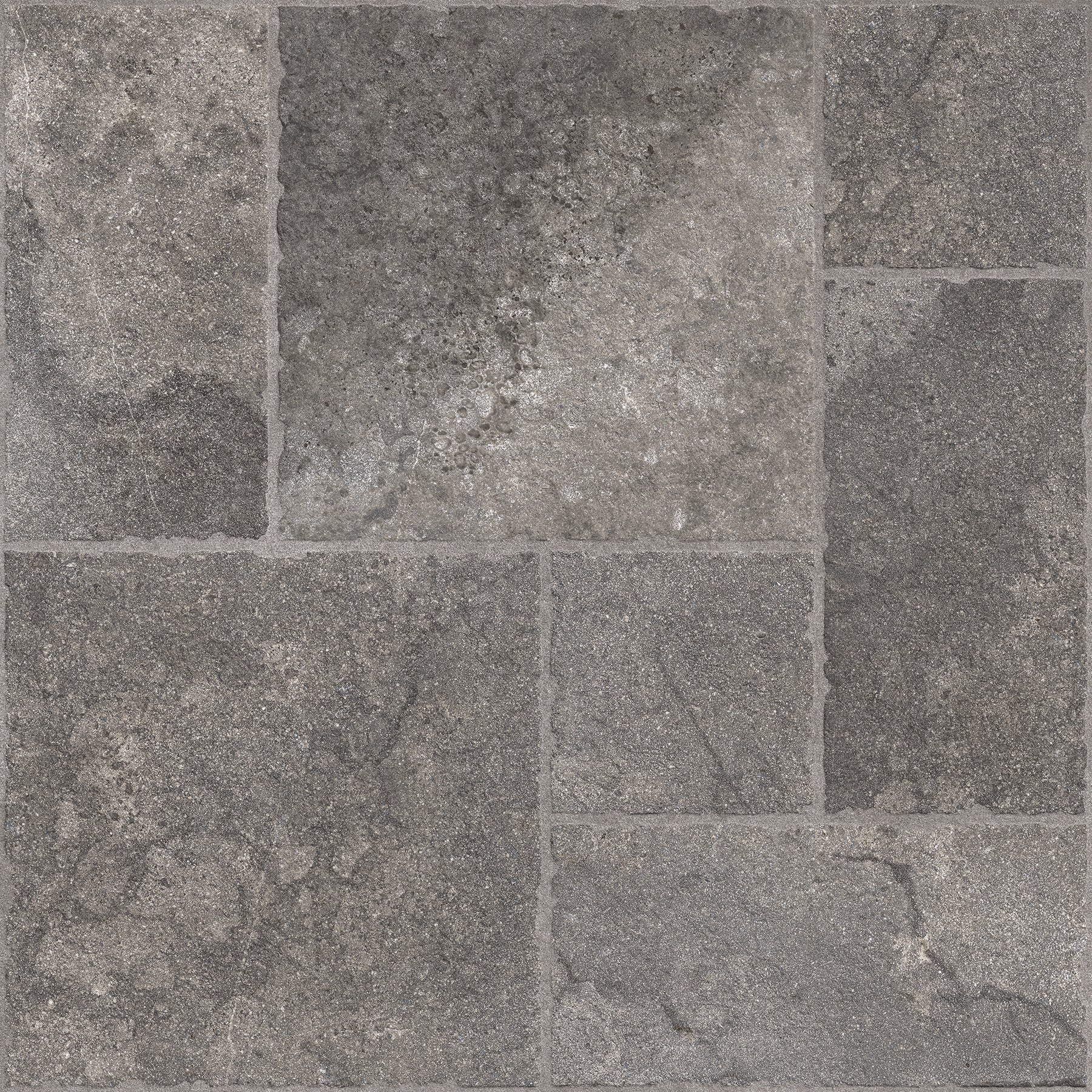 Black Flagstone Effect Matt Porcelain Floor Tile 60x60cm Multi Format Stone Pattern UK