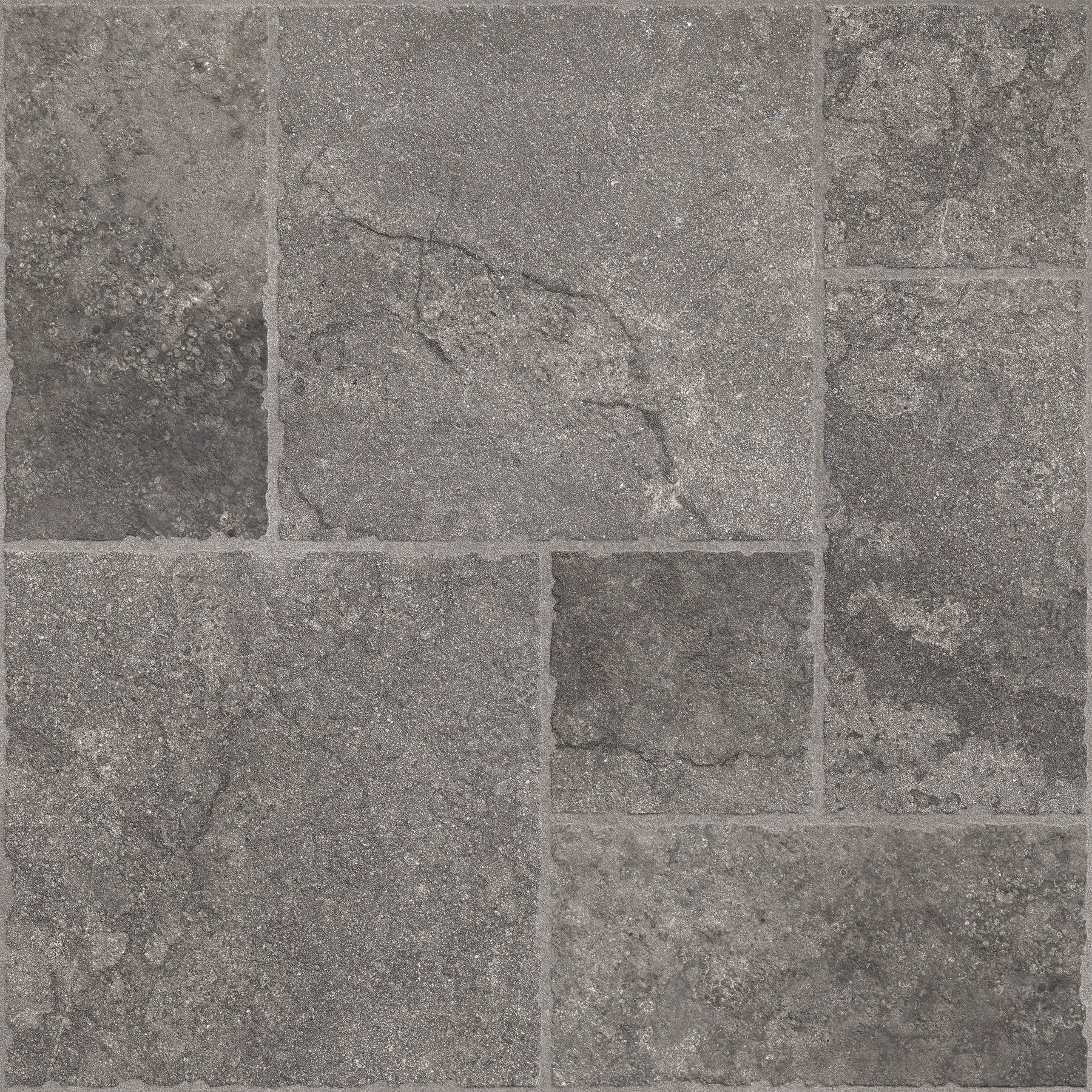 Black Flagstone Effect Matt Porcelain Floor Tile 60x60cm Multi Format Stone Pattern UK