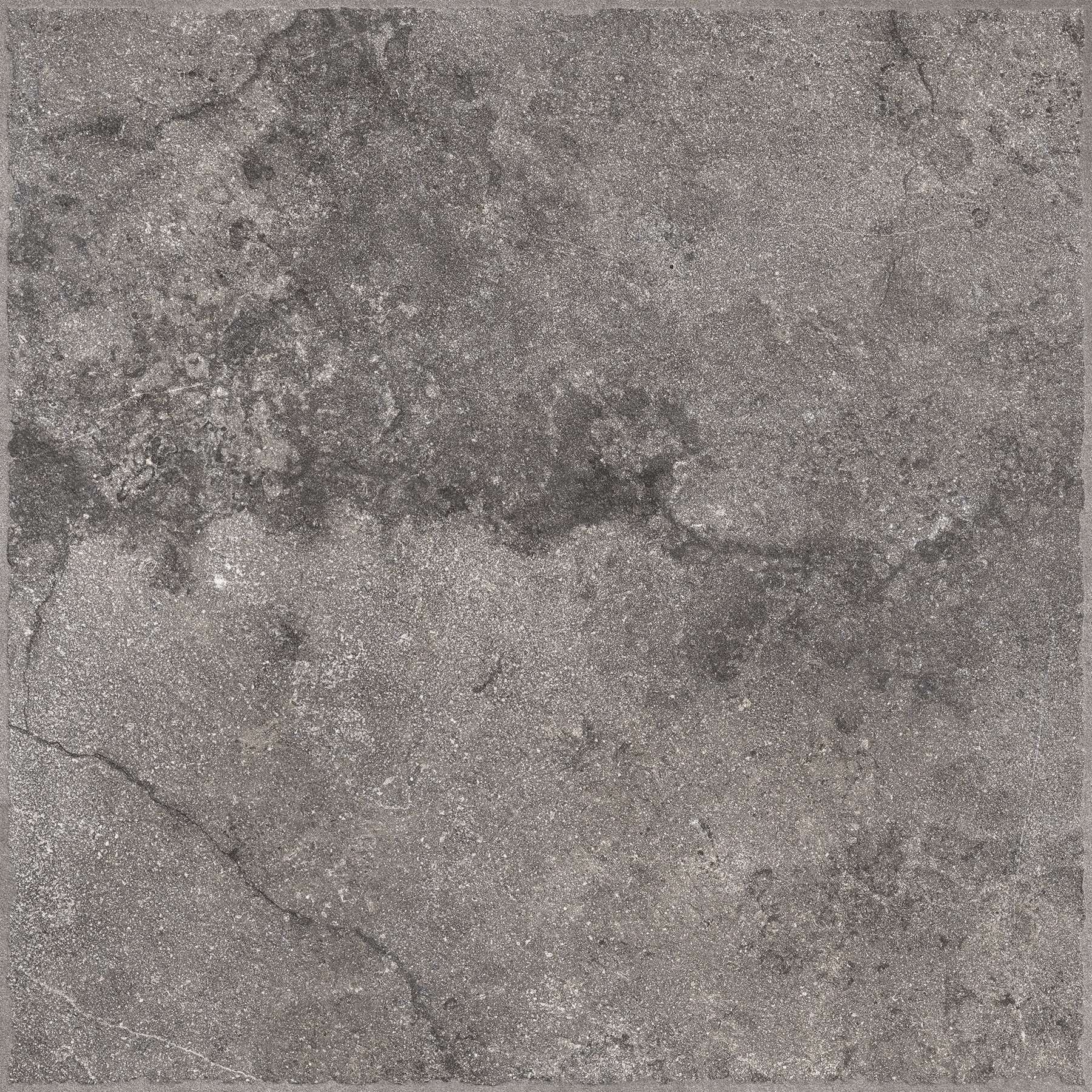 Black Stone Effect Matt Porcelain Floor Tile 60x60cm Natural Rock Fissure Detail UK