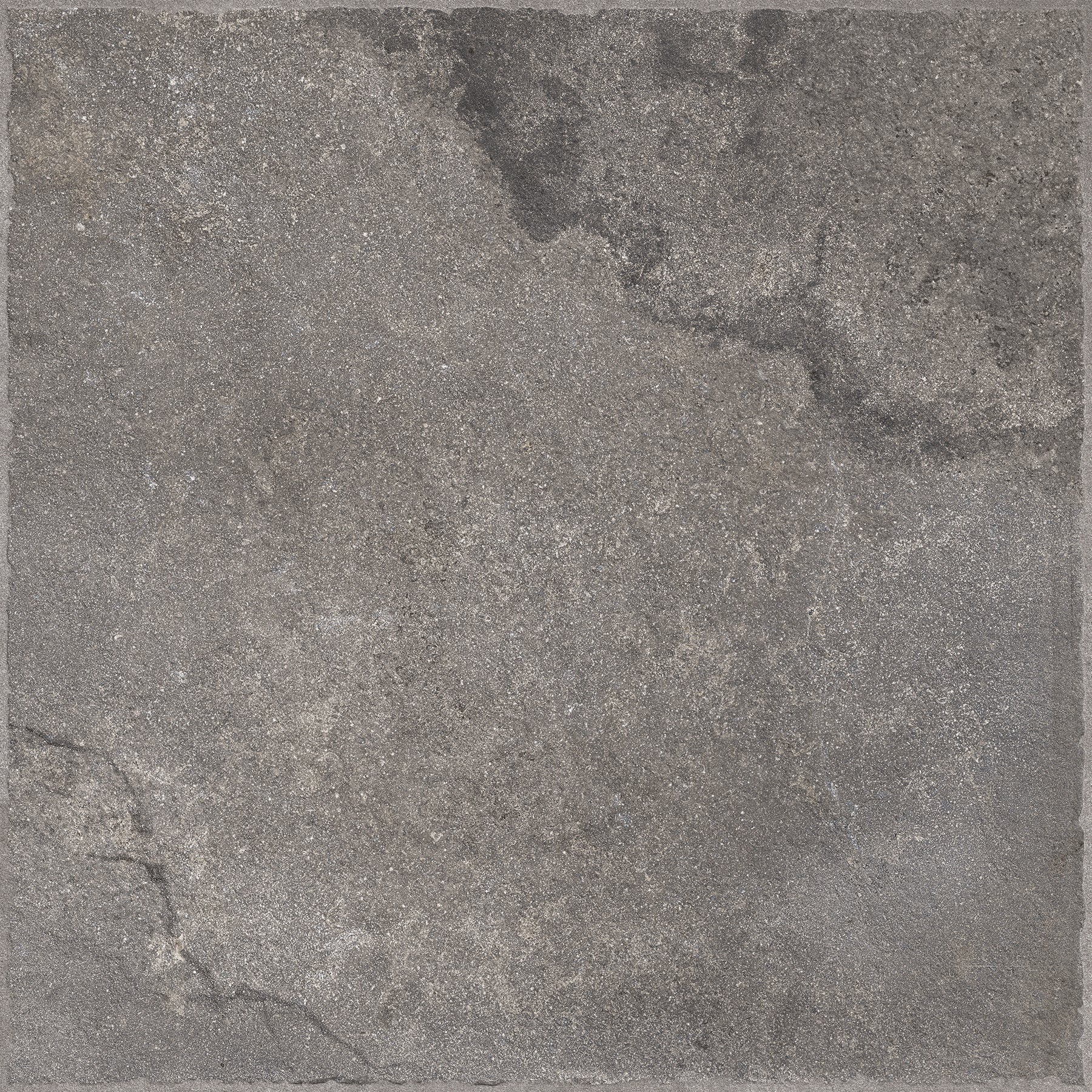 Black Stone Effect Matt Porcelain Floor Tile 60x60cm Natural Rock Fissure Detail UK