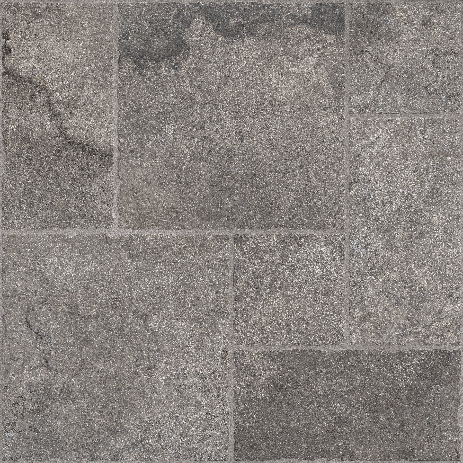 Dark Black Multi Format Flagstone Effect Porcelain Floor Tile Natural Stone Look UK