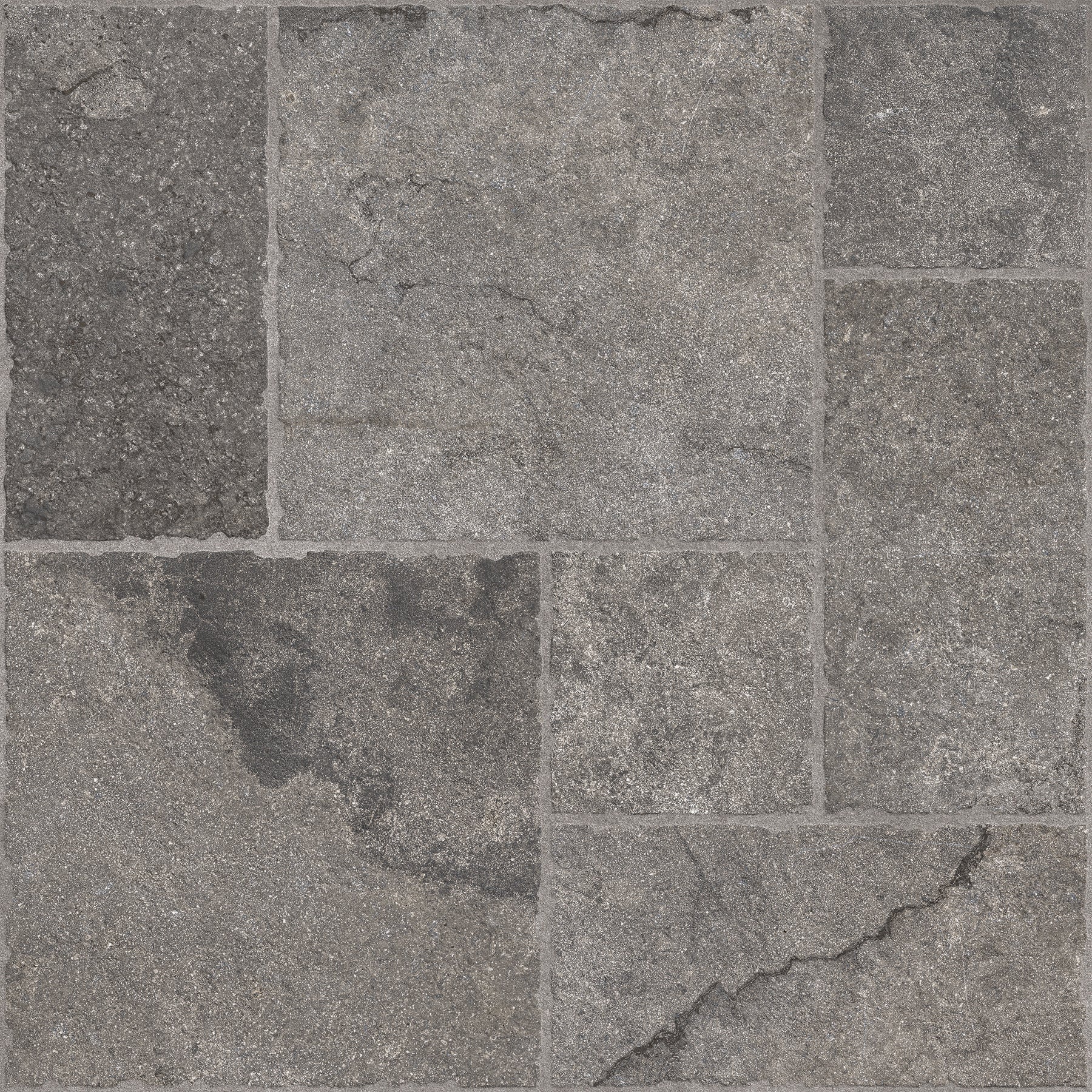 Dark Black Multi Format Flagstone Effect Porcelain Floor Tile Natural Stone Look UK
