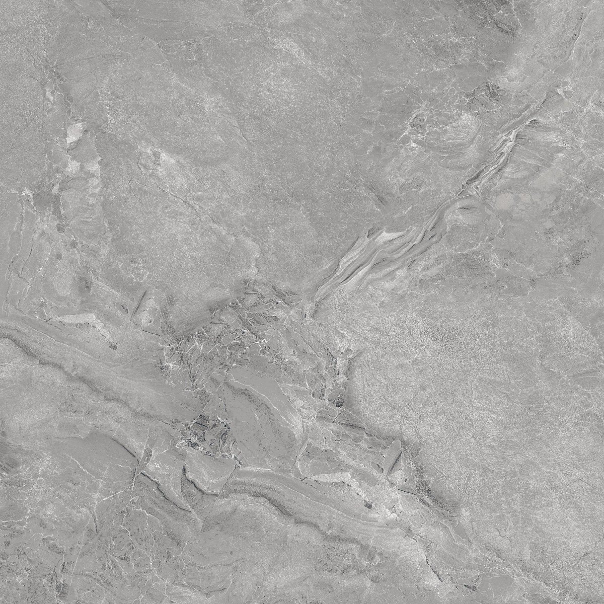 Onyx grey matt porcelain tile 60x60cm close-up showing natural veining