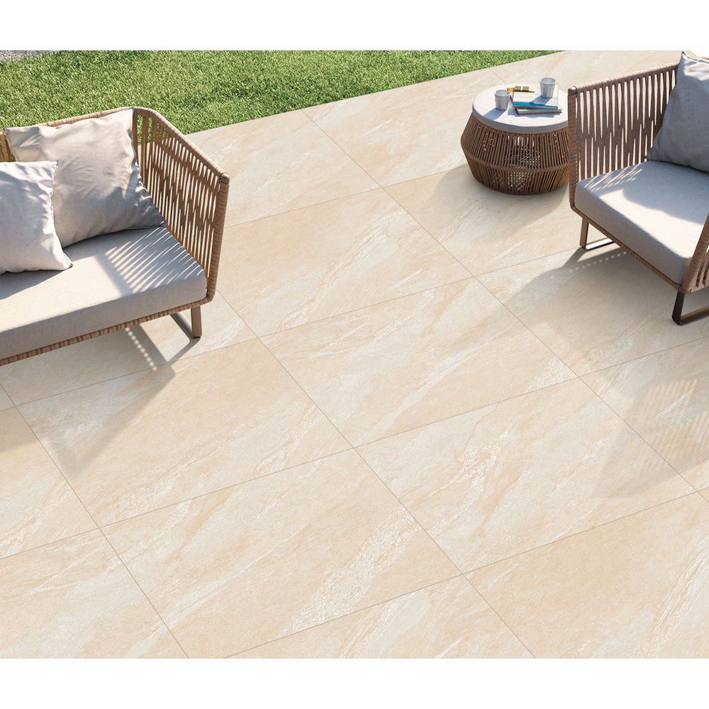 Belgium Beige Porcelain Matt 60x90cm 20mm Outdoor Tiles