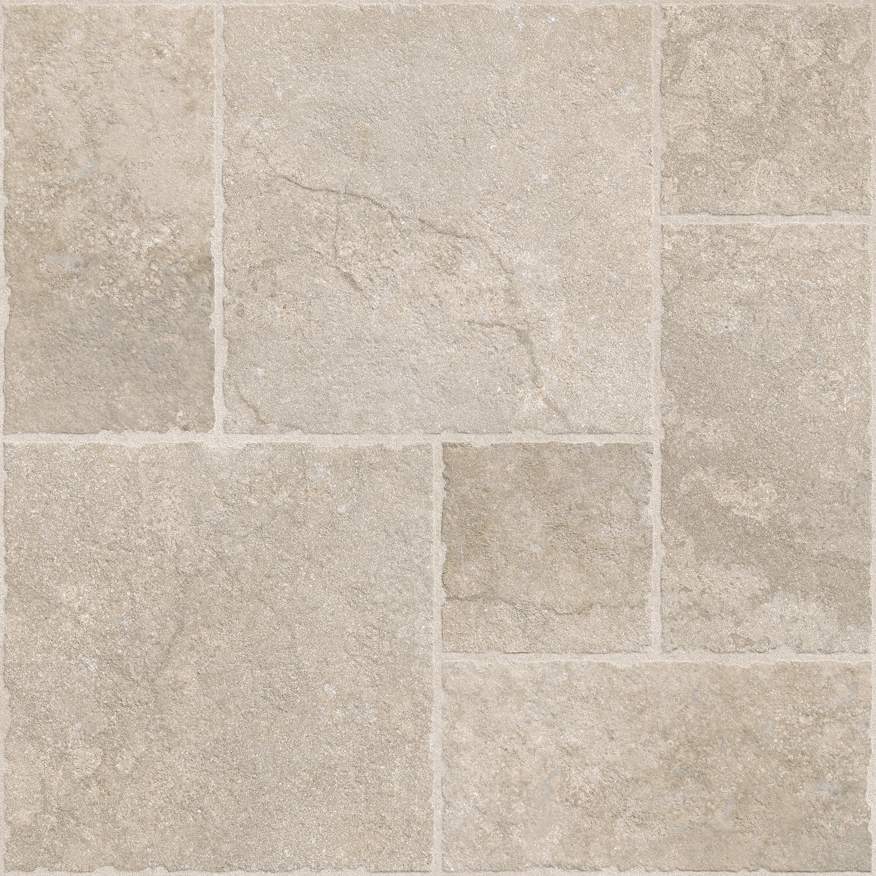 Multi Format Flagstone Effect Cream Porcelain Floor Tile Natural Stone Look UK