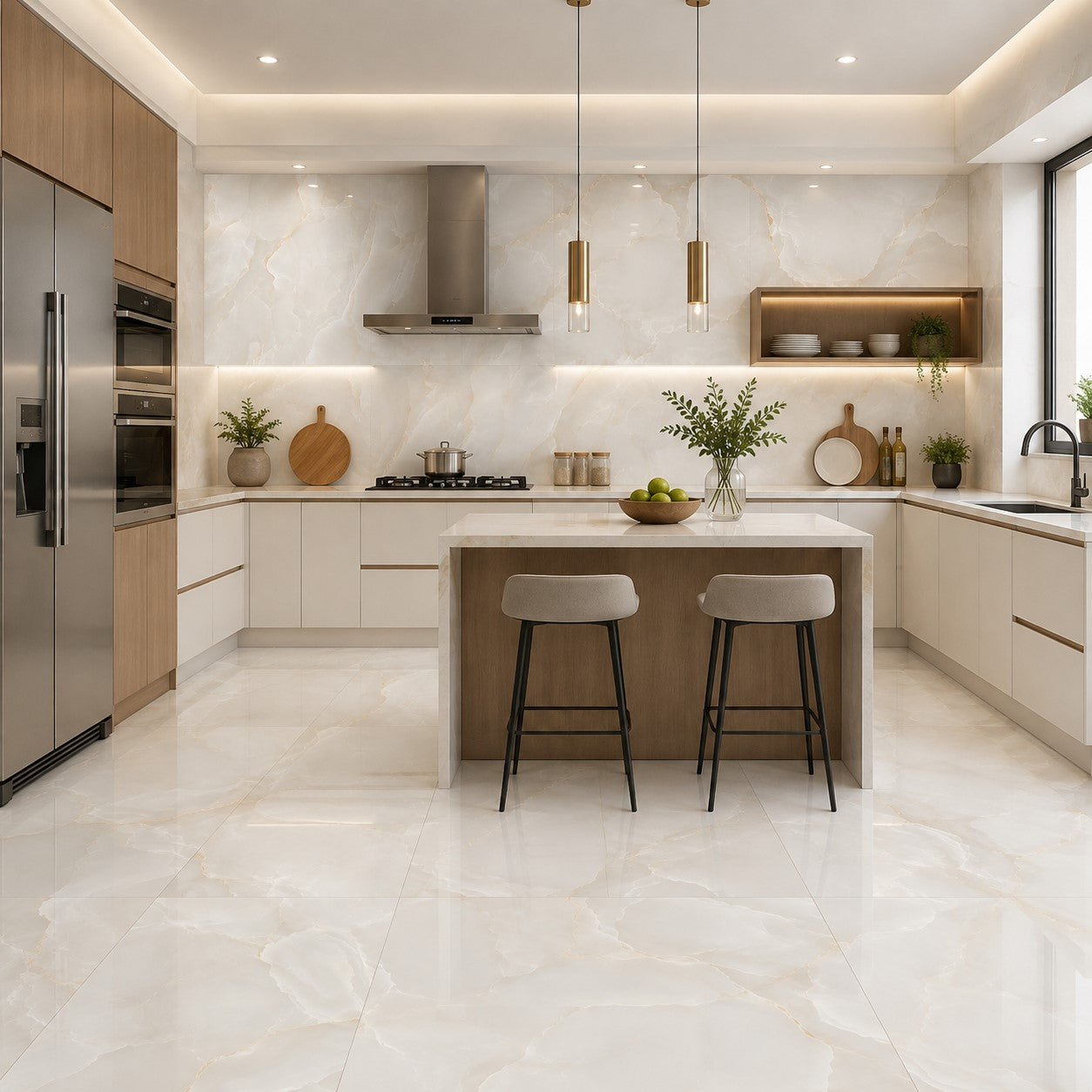 Onyx Diora Gold Polished 60x120cm Porcelain Wall and Floor Tile