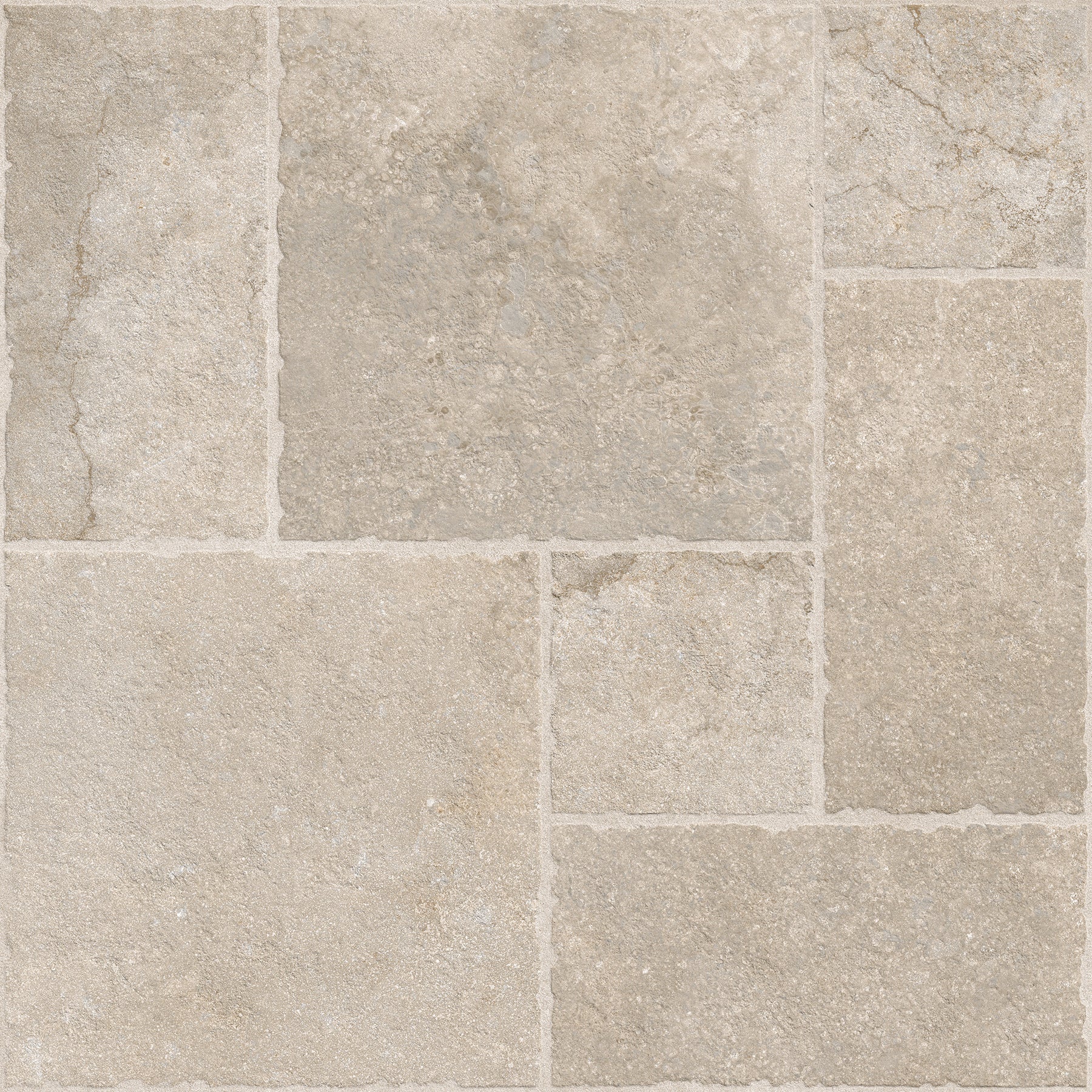 Portland Cream Flagstone Effect Matt Full Body Porcelain Wall Floor Tile