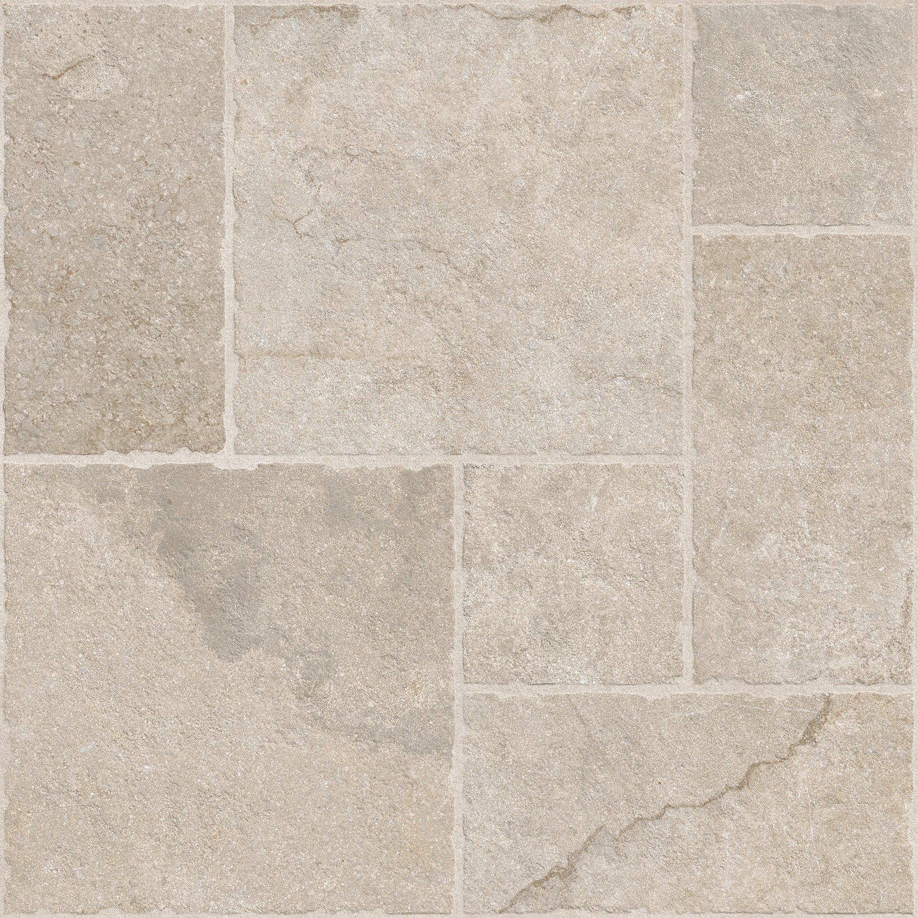 Portland Cream Flagstone Effect Matt Full Body Porcelain Wall Floor Tile
