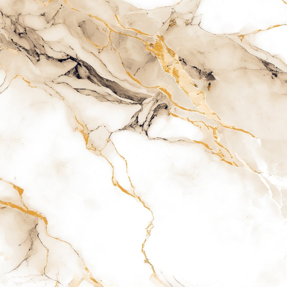 Afyon Gold Polished Porcelain Tiles 60x60cm showcasing rich golden and beige marble veining on a glossy surface.
