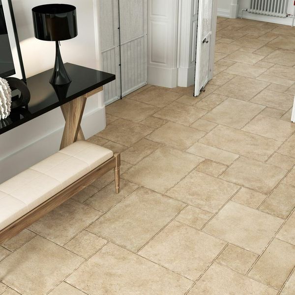 Stone Beige Modular Porcelain Matt 100x87cm Wall & Floor Tile