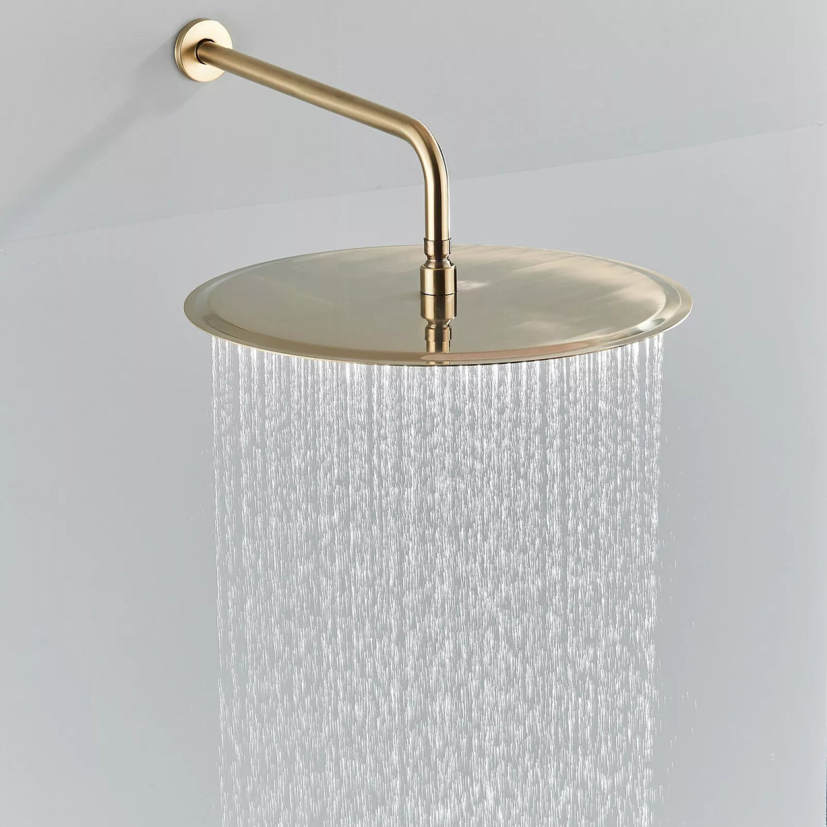 Aquari Brushed Gold 2 - Way Concealed Shower Set with 8" Round Rainfall Head - TILES Paradise
