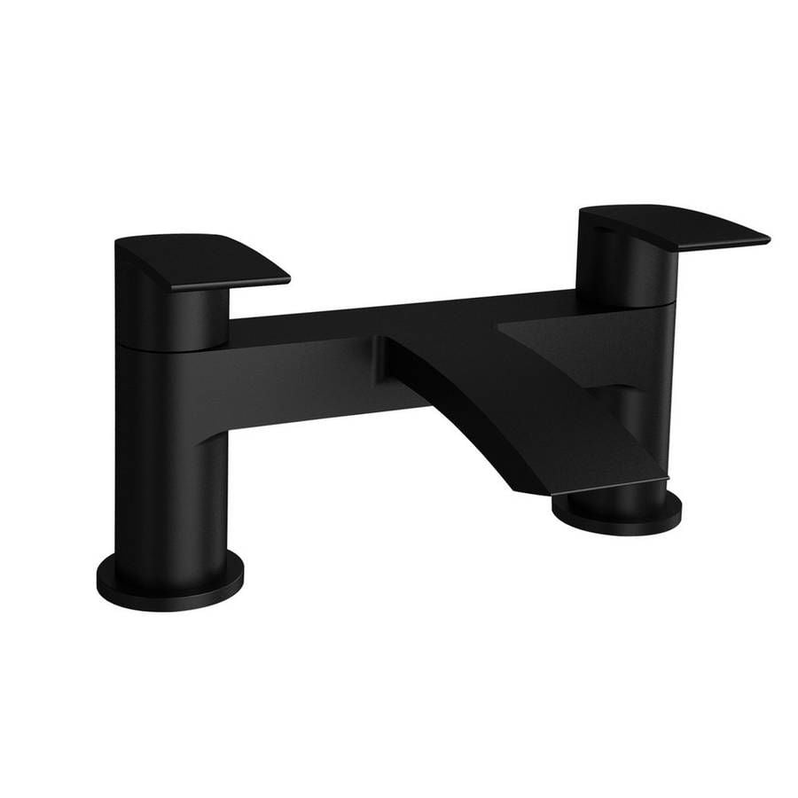 Arcella Matt Black Curved Bath Filler Tap