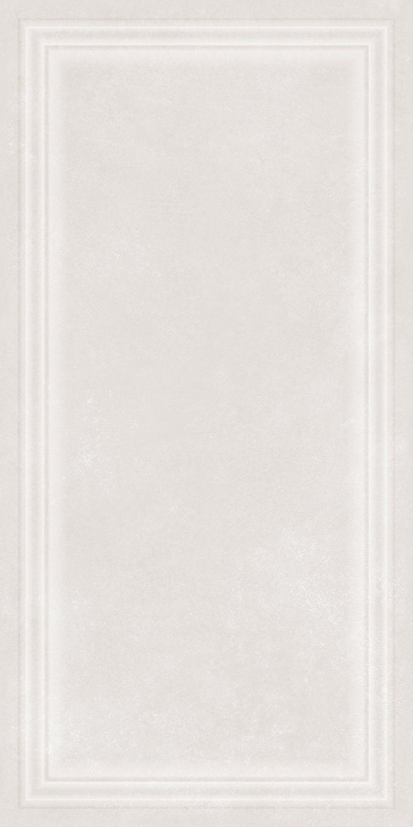 Arctic White Panel Frame Effect Matt Full Body Porcelain 60x120cm Wall & Floor Tile - TILES Paradise