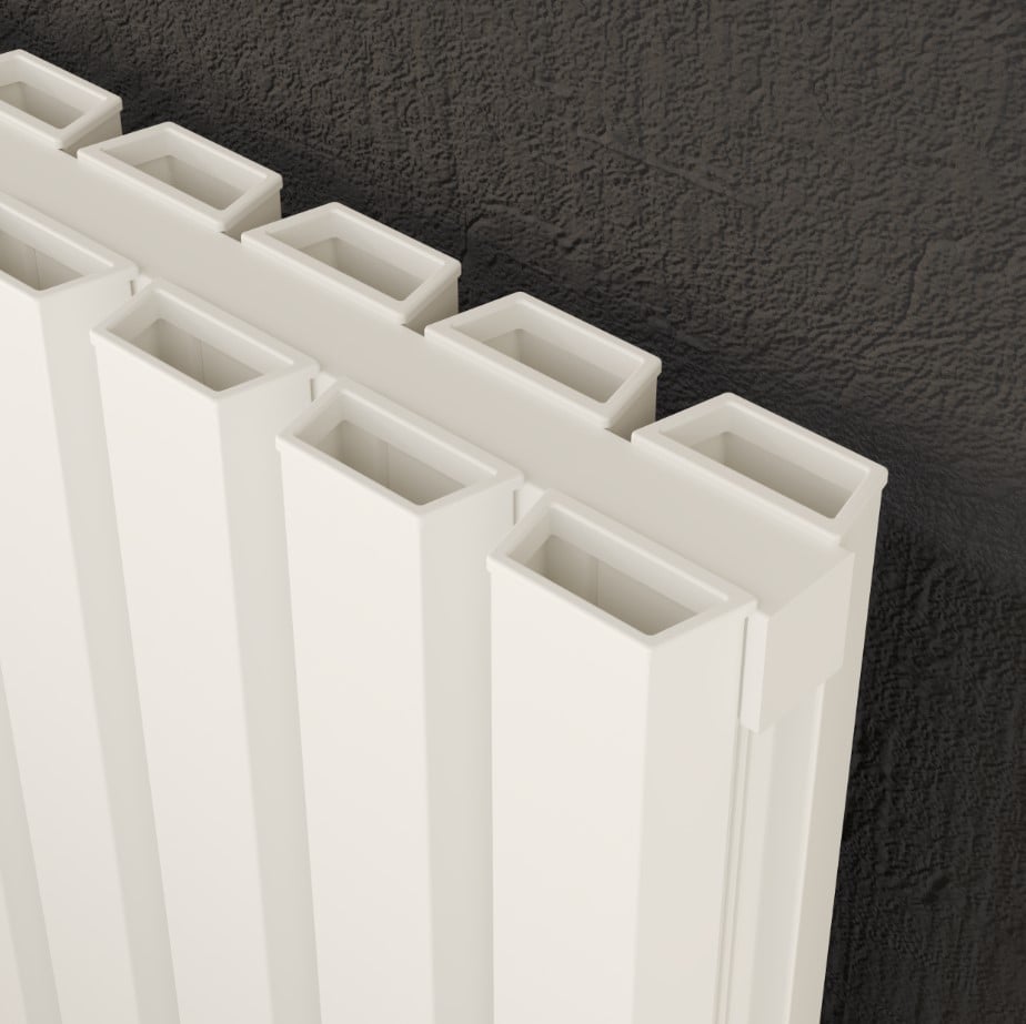 Ardea White Vertical Aluminium Radiator – Double Panel