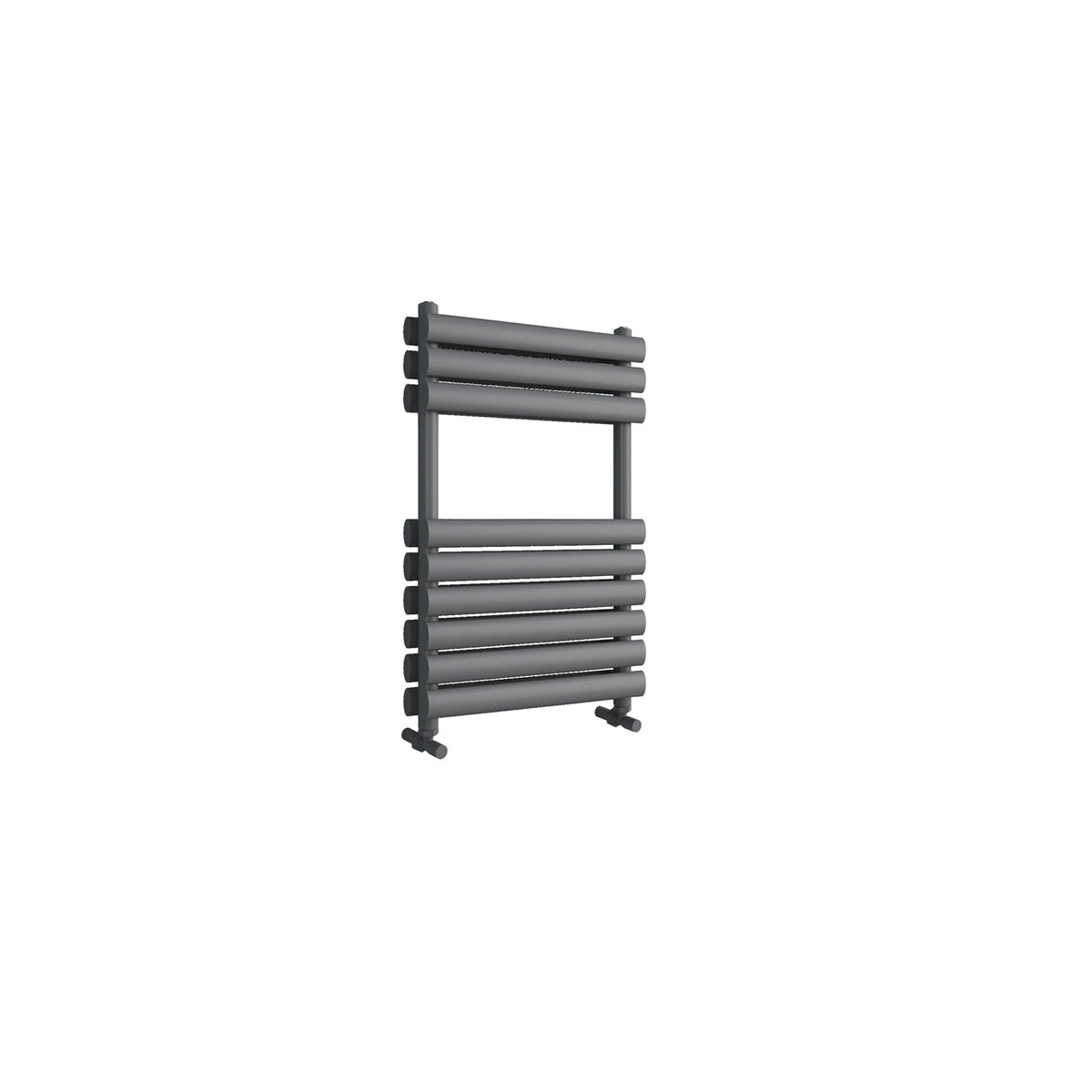 Asola Anthracite Grey Double Oval Tube Heated Towel Rail – 800x500mm
