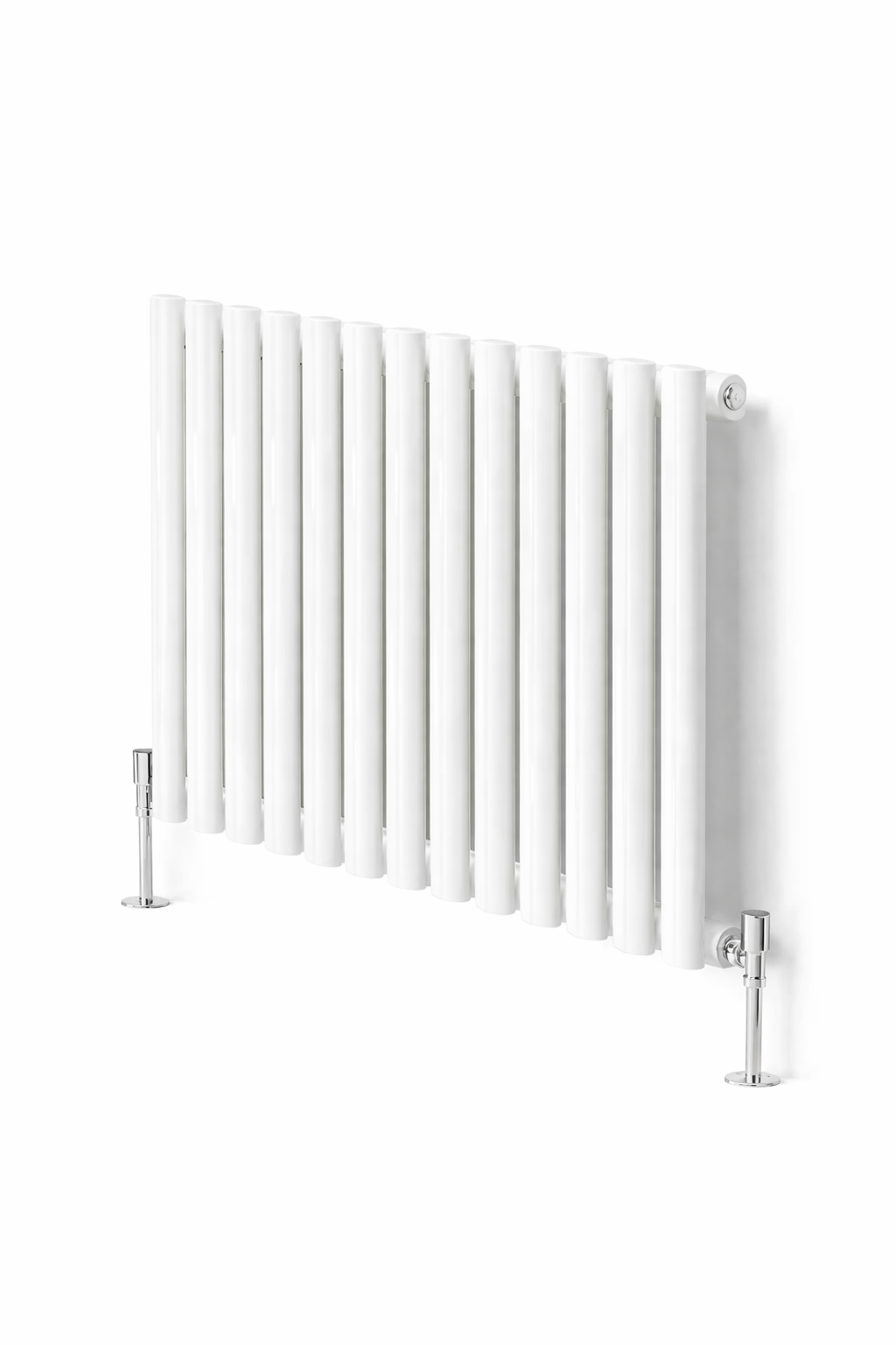 Asola White Horizontal Oval Tube Designer Radiator – Single Panel
