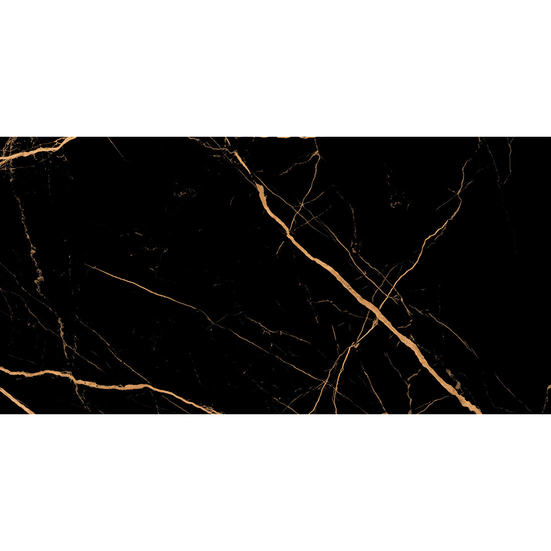 Apollo Black & Gold High Gloss Porcelain 60x120cm Kitchen Bathroom Wall Floor Tiles