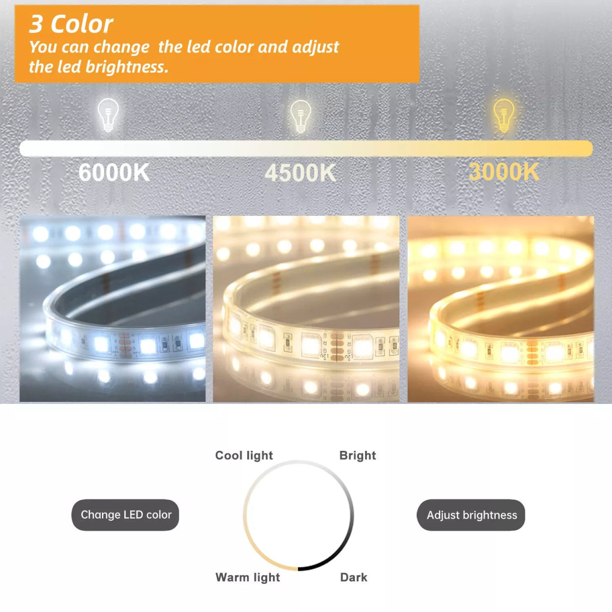 Auralux 600x800mm LED Mirror – Tri - Colour Light, Demister, Shaver Socket, Dimmable, Touch & Wall Switch, IP44 - TILES Paradise