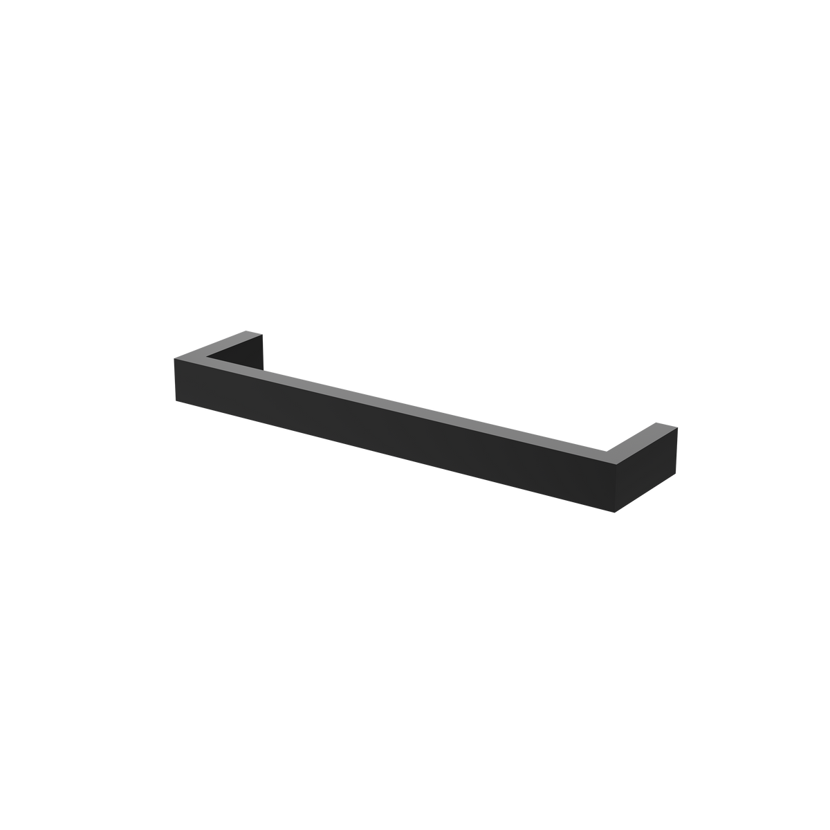 Barra Matt Black 12V Single Bar Electric Towel Rail – 450mm