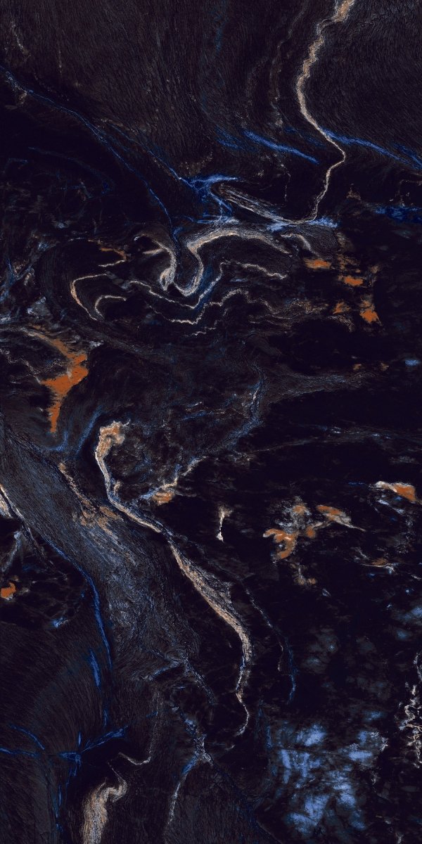 Blue Milkyway Marble Effect Polished Porcelain Tile 60x120cm - TILES Paradise