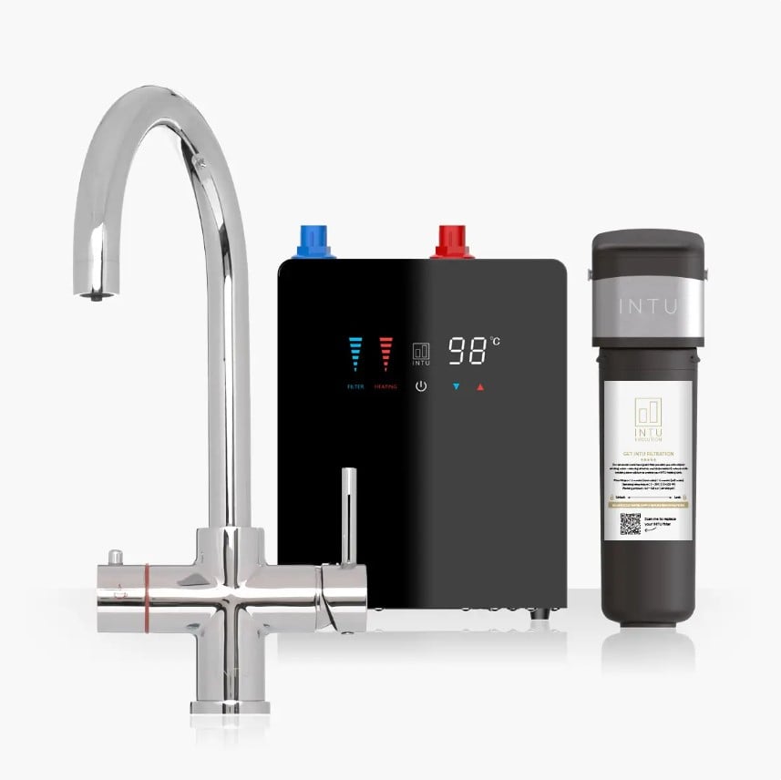 Brewmaster Chrome 4-in-1 Swan Neck Boiling Water Tap – Digital 4 Litre Tank