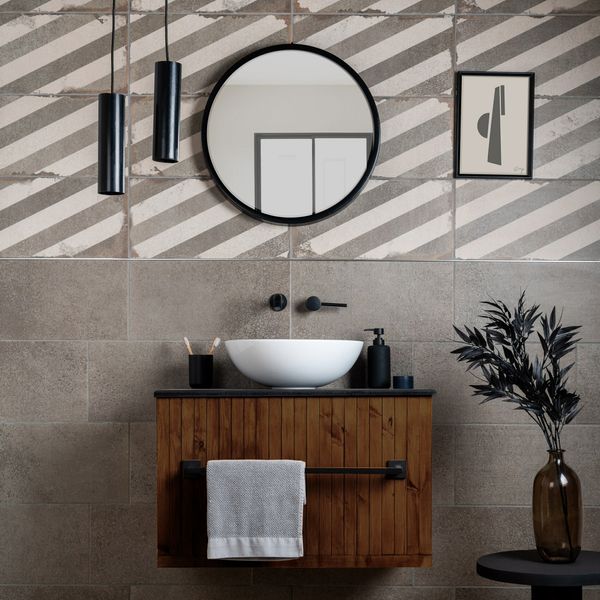 Longdale Warm Grey Matt 25x50cm Ceramic Wall Tile