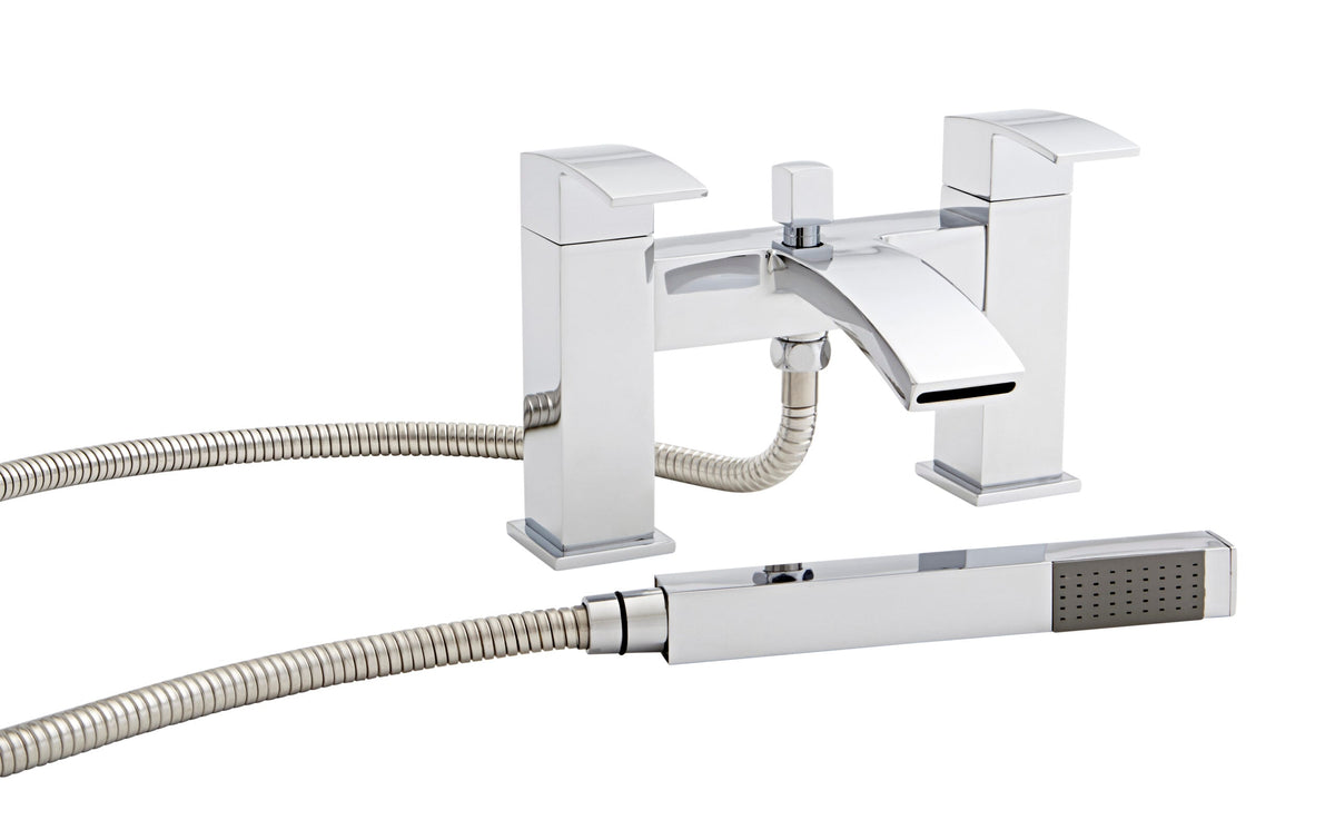 Calvera Chrome Square Bath Shower Mixer Tap