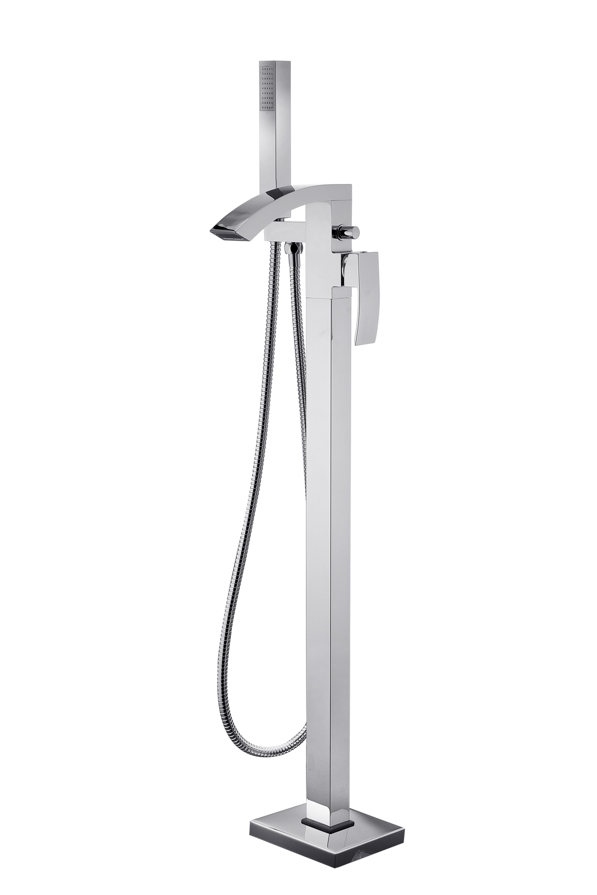 Calvera Chrome Square Freestanding Bath Shower Mixer Tap