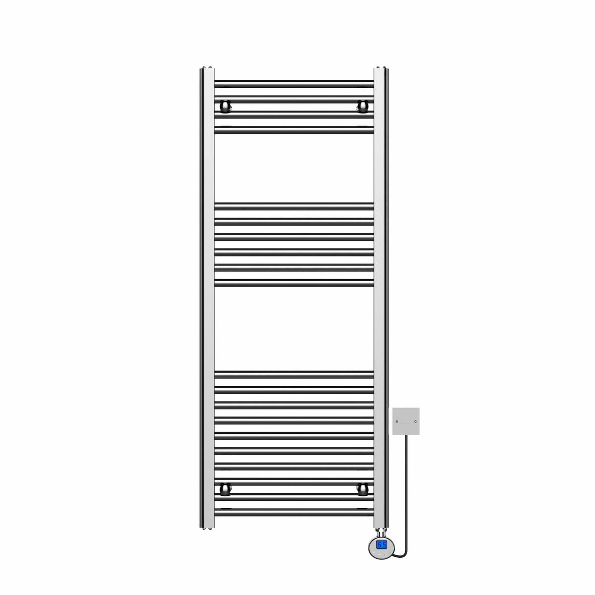 Chrome Electric Straight Ladder Towel Rail – 800x500mm, Thermostatic