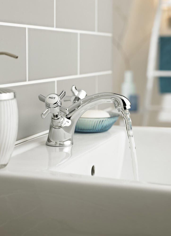 Clarenza Chrome Traditional Crosshead Mono Basin Mixer Tap