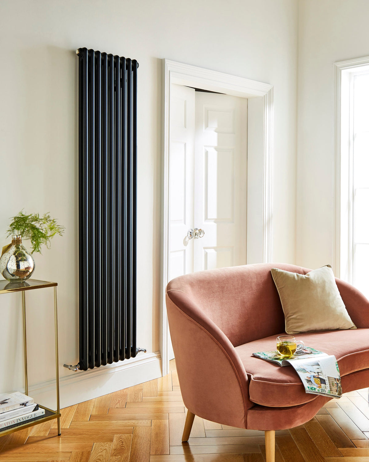Colenzo Black Vertical 2 Column Radiator – 1800x425mm