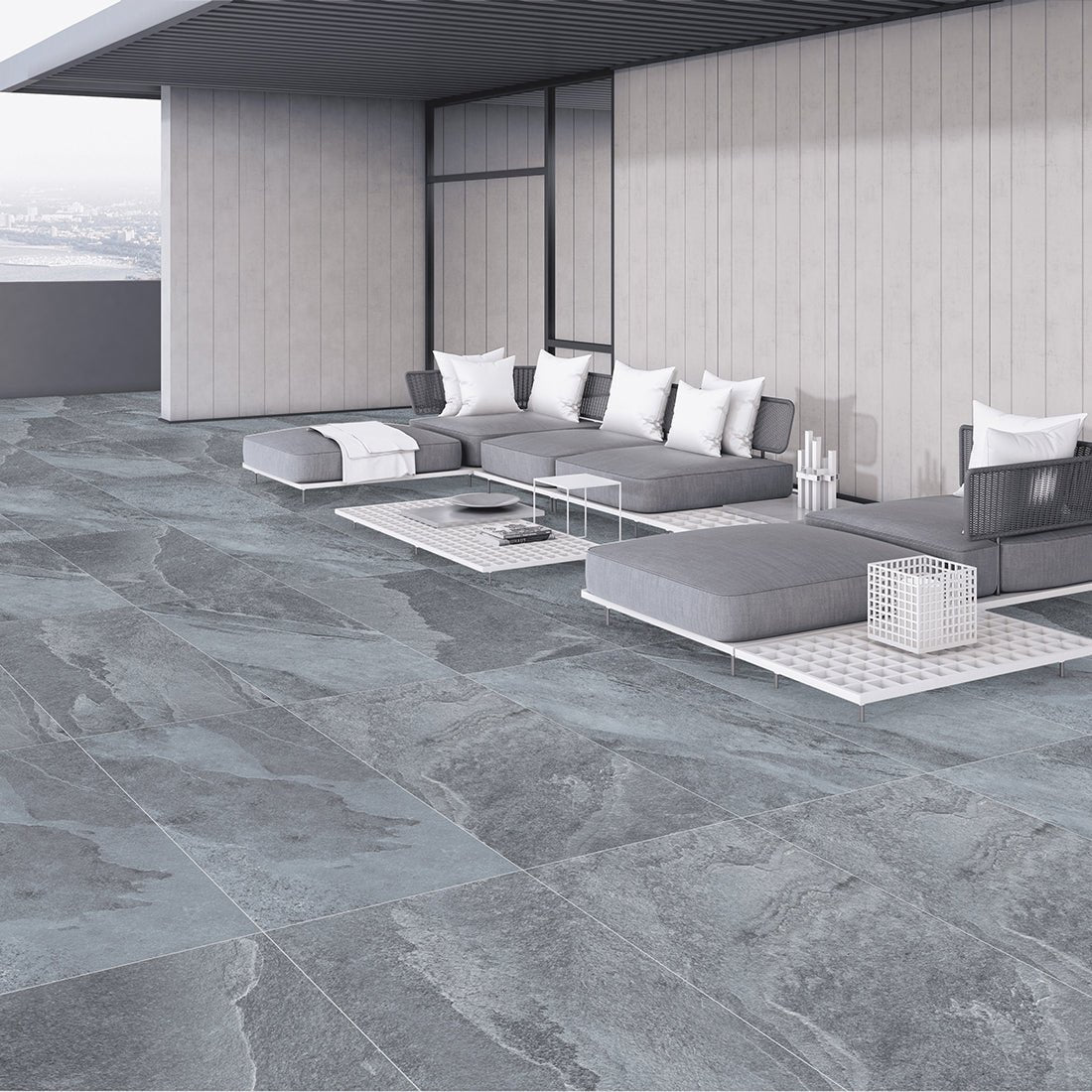 Crown Paver Grey 40cmx80cmx20mm Matt Outdoor and Garden Tile - TILES Paradise