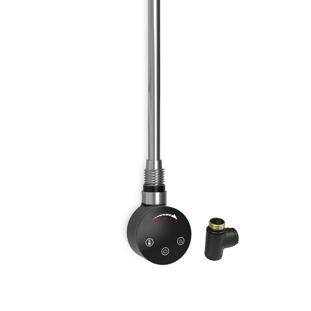 Dual Fuel Heating Element Kit for Towel Rails – Matt Black – Thermostatic, 300W