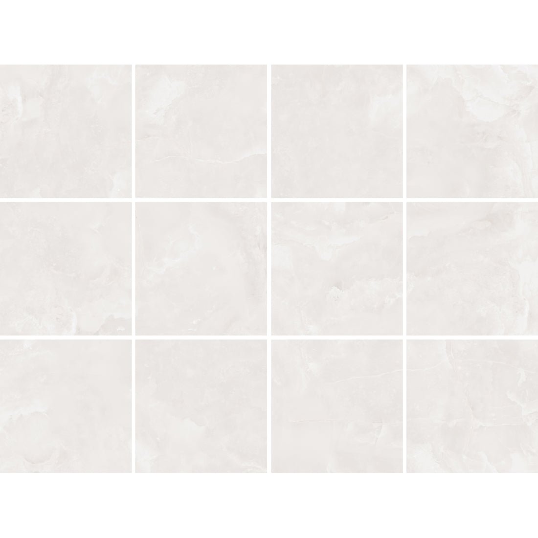 Elegant Onyx Bianco Onyx Effect Matt Porcelain Wall & Floor Tile 60x60cm - TILES Paradise