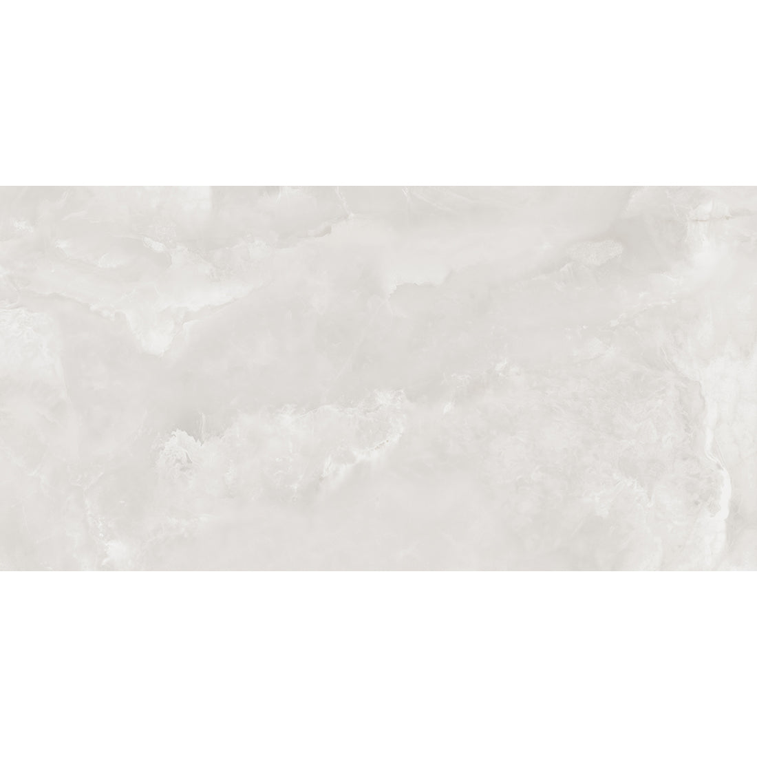 Elegant Onyx Bianco Onyx Effect Polished Porcelain Tile 60x120cm