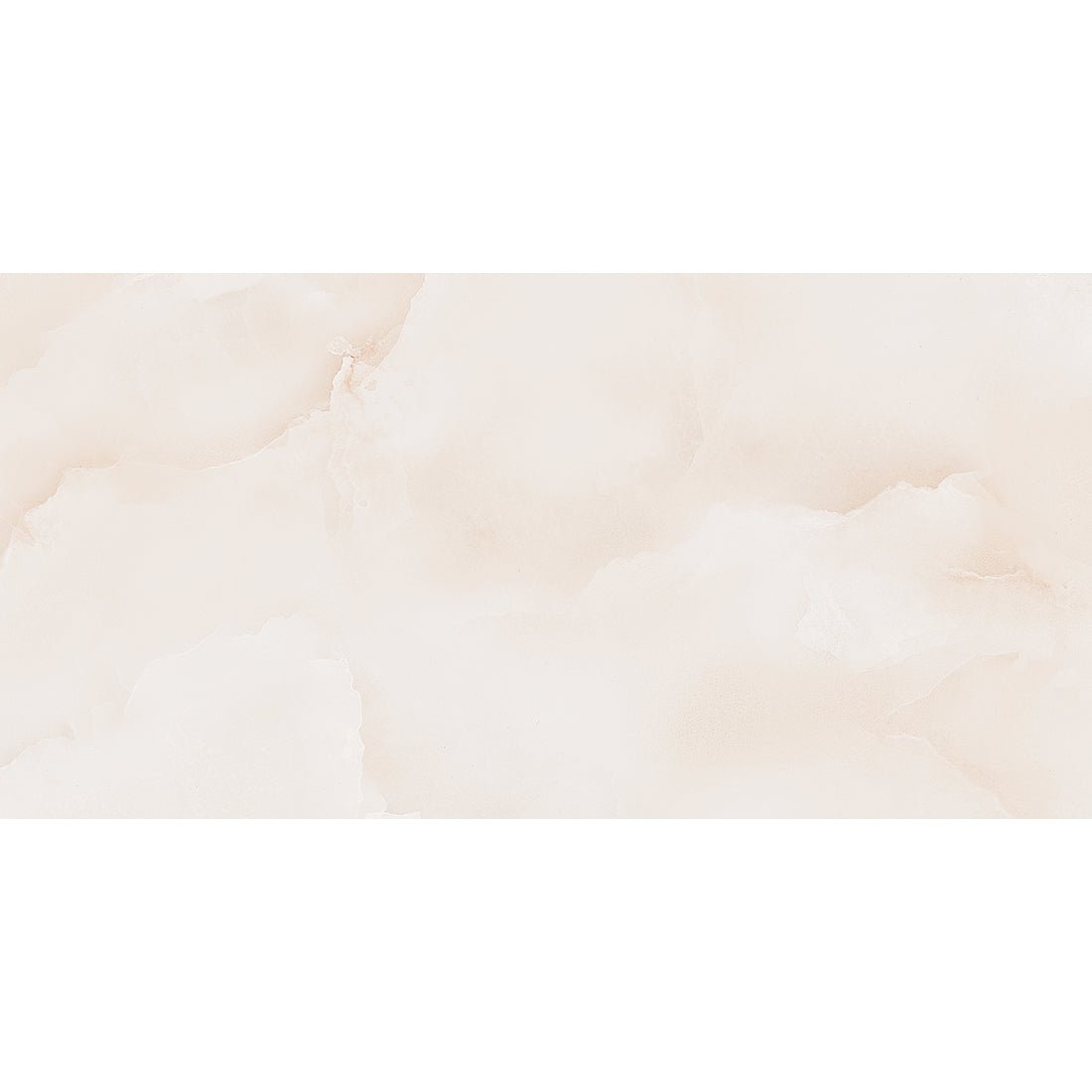 Emola Cream Onyx Effect Polished Porcelain 30x60cm Wall & Floor Tile - TILES Paradise