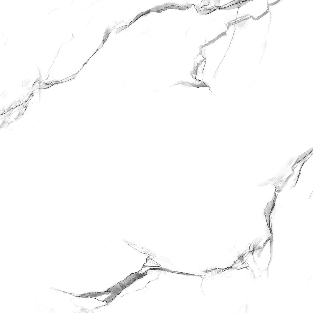 Eternal Elegance Carrara Marble Effect Polished Porcelain 60x60cm Wall and Floor Tile - TILES Paradise