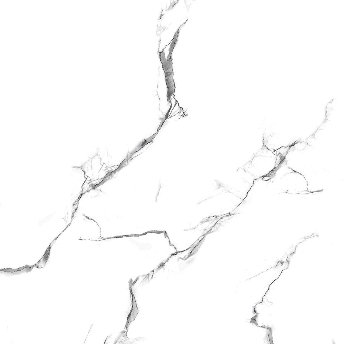 Eternal Elegance Carrara Marble Effect Polished Porcelain 60x60cm Wall and Floor Tile - TILES Paradise